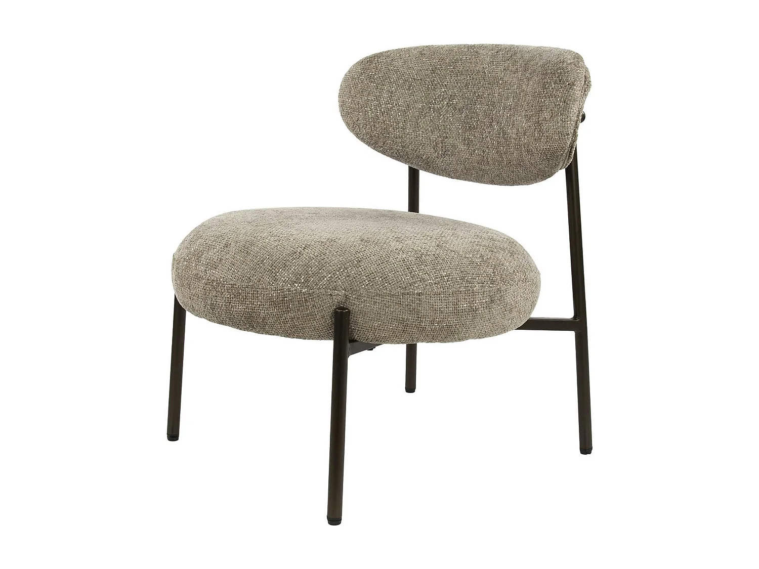 Fauteuil de salon confortable – tissu chenille sable CREEK