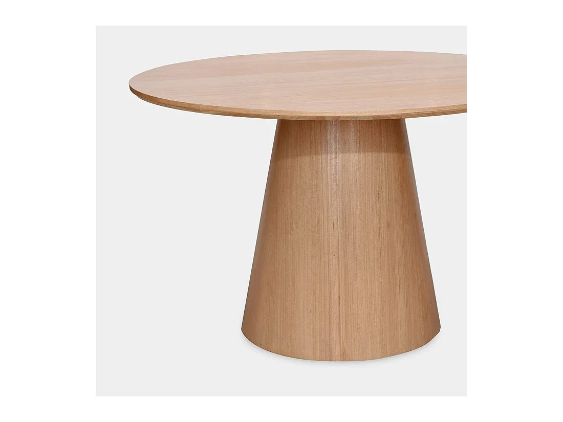 Table fixe en bois naturel 120x76 cm-Auko