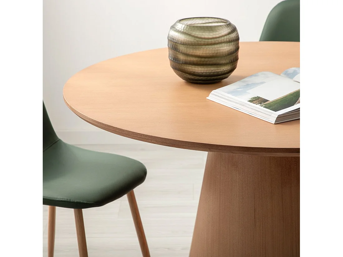Table fixe en bois naturel 120x76 cm-Auko