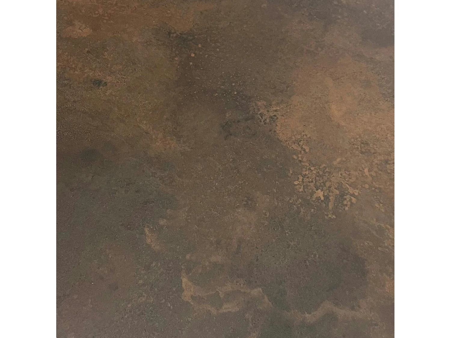 Table à manger extensible 180-280 cm céramique effet rouille pied croisé LOMBARDIE