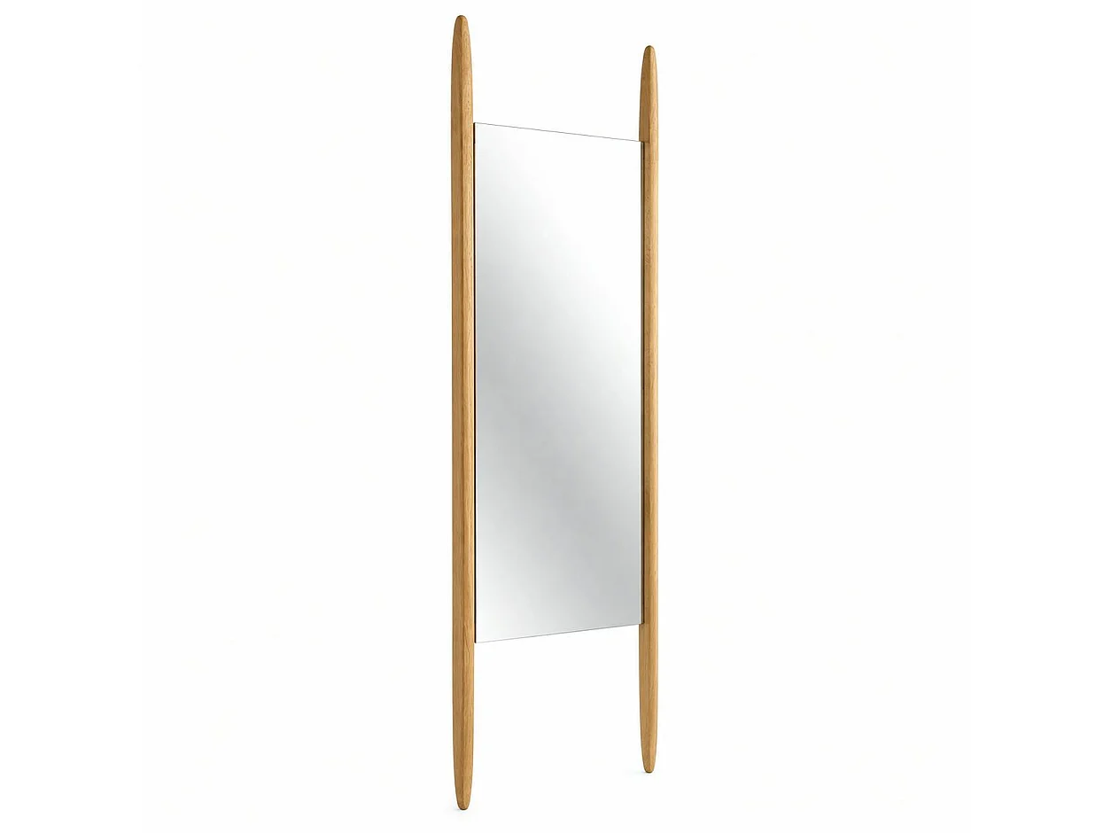 Miroir sur pieds en bois clair - style épuré, 170 cm IENA