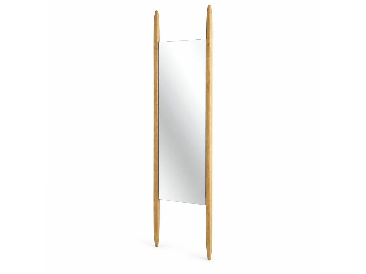 Miroir sur pieds en bois clair - style épuré, 170 cm IENA