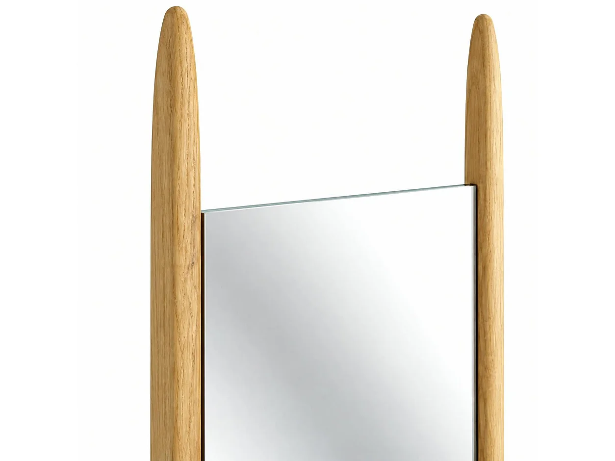 Miroir sur pieds en bois clair - style épuré, 170 cm IENA