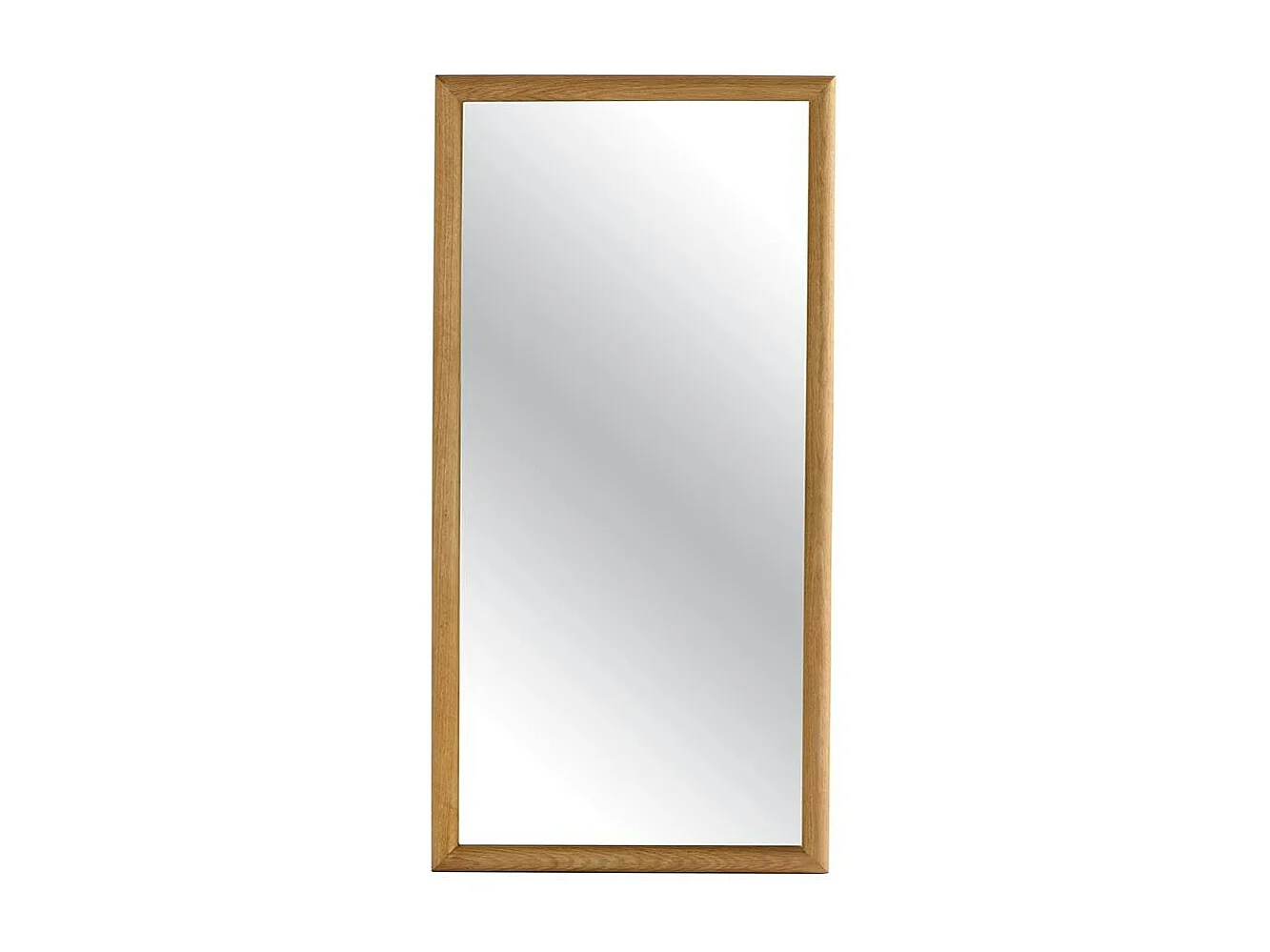 Miroir d'entrée vertical - cadre bois clair 80 cm IENA
