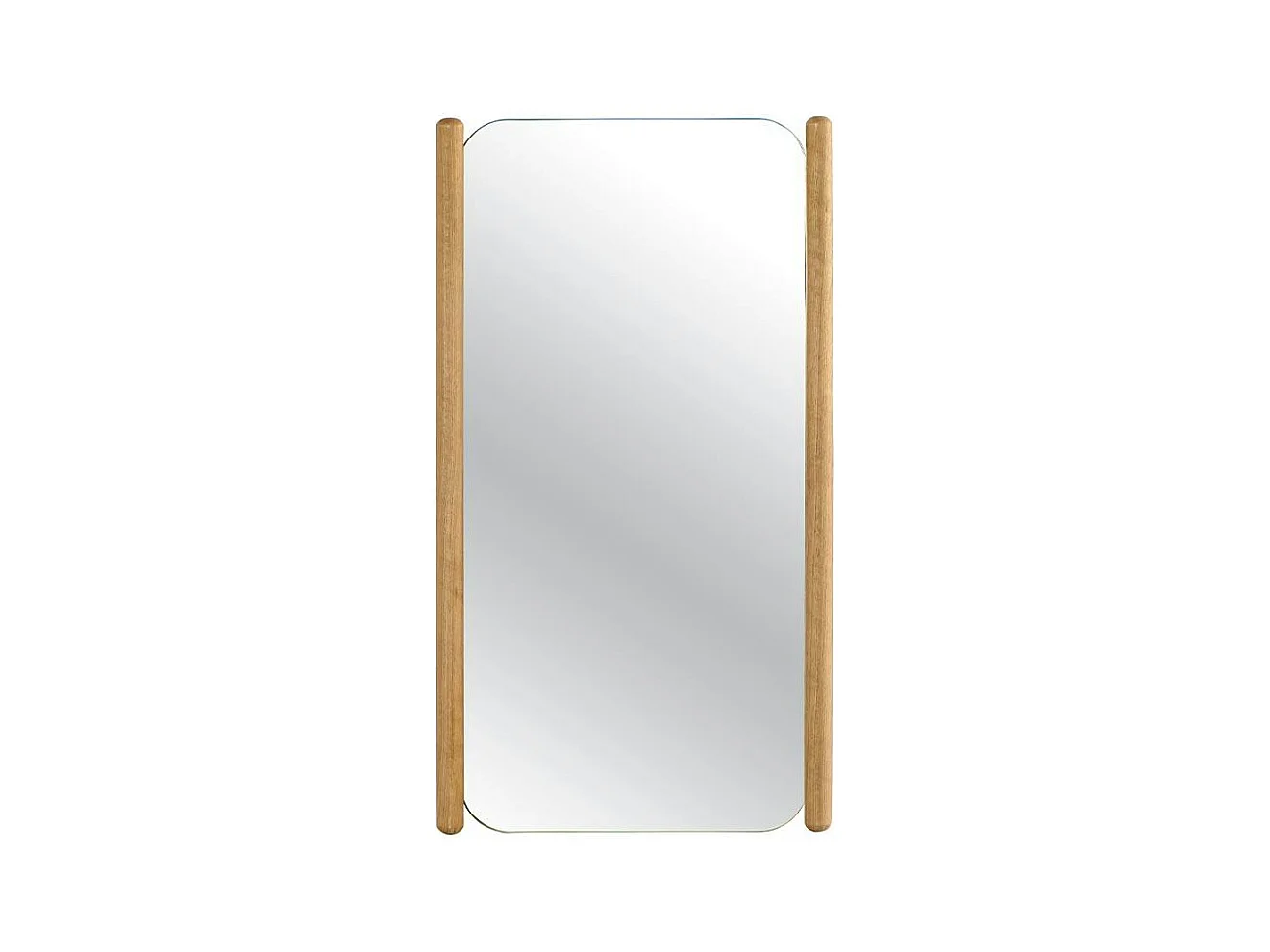 Miroir d'entrée vertical - baguettes latérales bois IENA