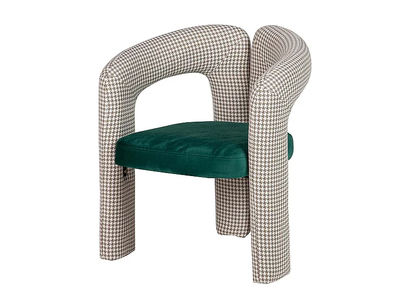 Silla Velvet Verde Beige Nova 66x61x76 Cm