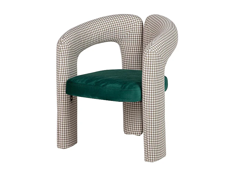 Silla Velvet Verde Beige Nova 66x61x76 Cm