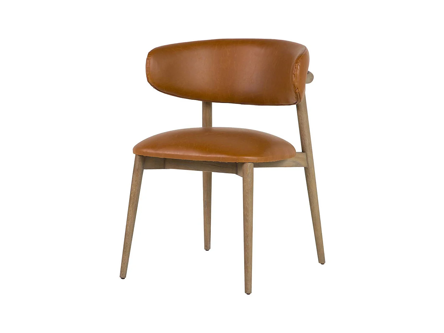 Silla Madera Fresno Marron 59x56x80 Cm