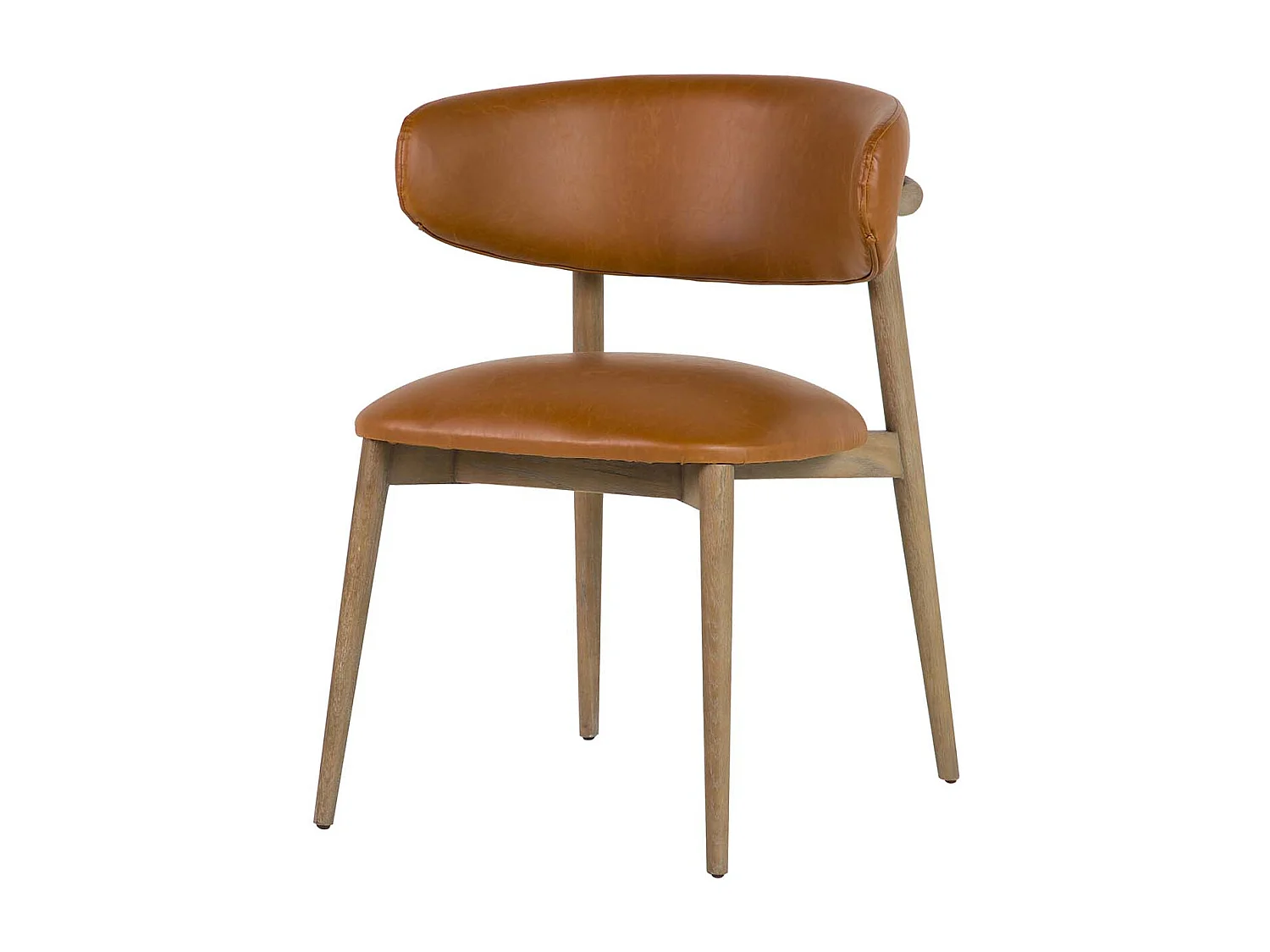 Silla Madera Fresno Marron 59x56x80 Cm