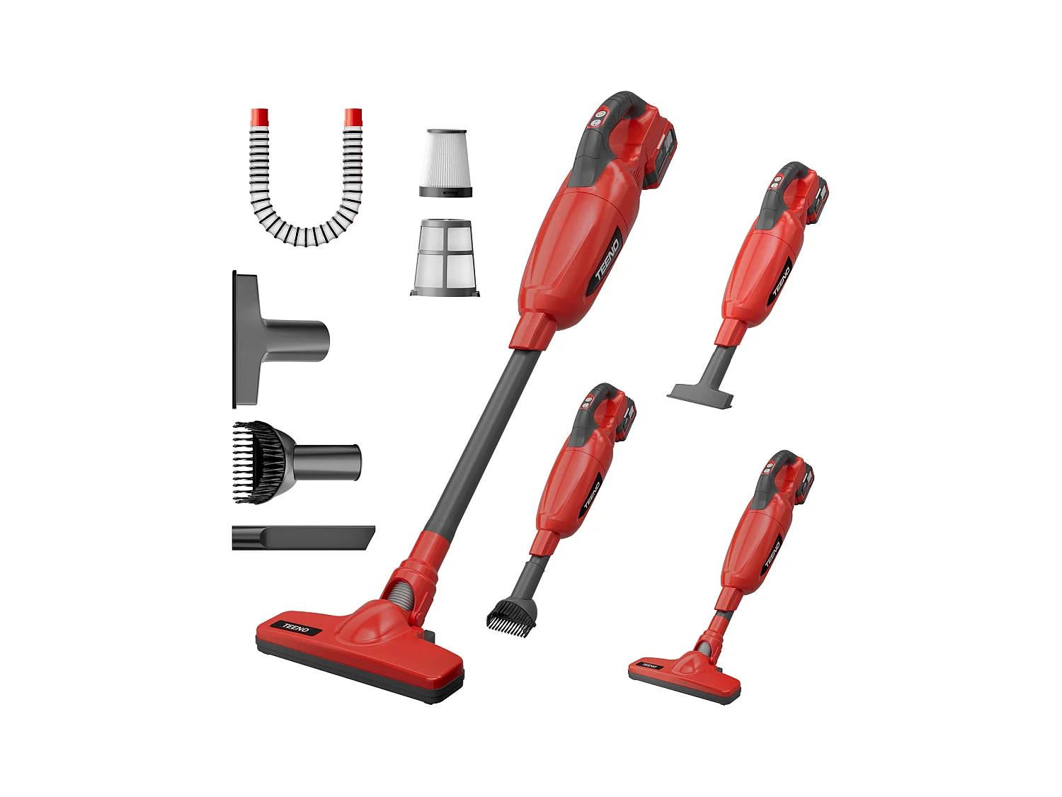 Aspirateur Balai sans Fil Lithium 150W/13KPA, aspirateur Vertical sans Fil avec Batterie au Lithium 4Ah