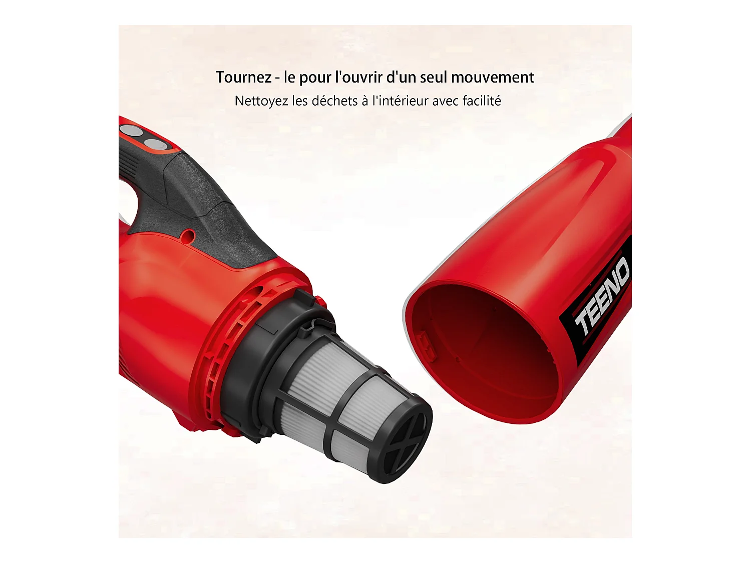 Aspirateur Balai sans Fil Lithium 150W/13KPA, aspirateur Vertical sans Fil avec Batterie au Lithium 4Ah