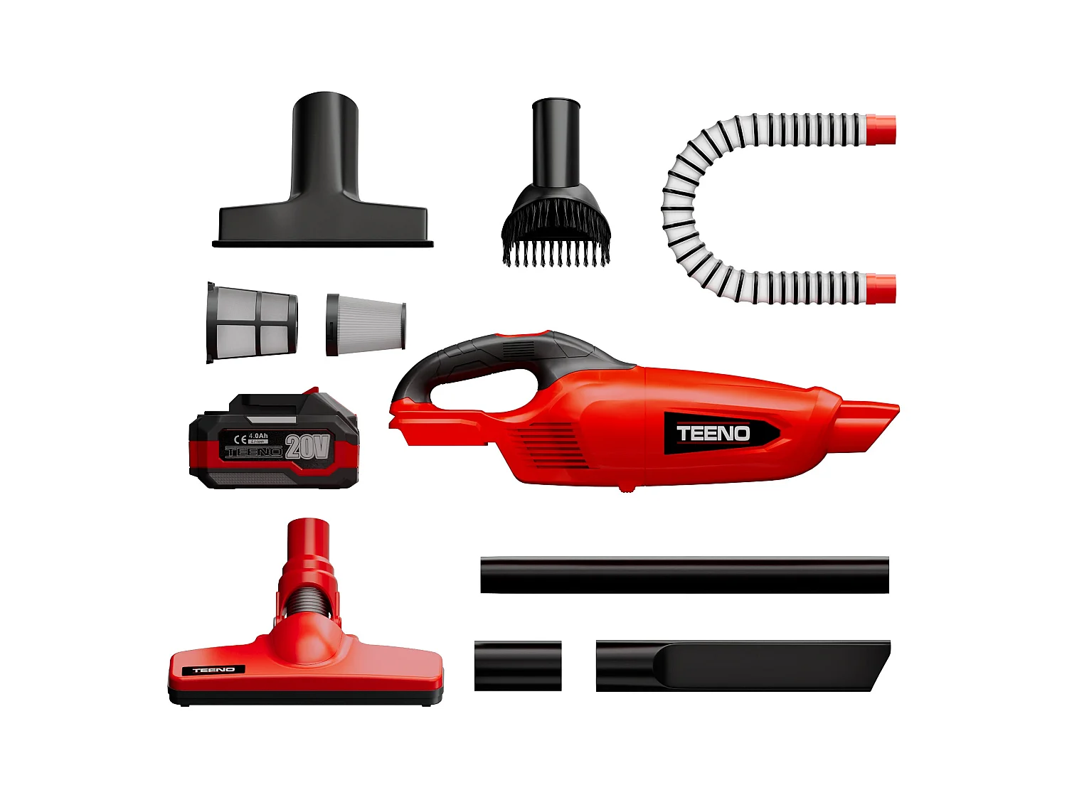 Aspirateur Balai sans Fil Lithium 150W/13KPA, aspirateur Vertical sans Fil avec Batterie au Lithium 4Ah