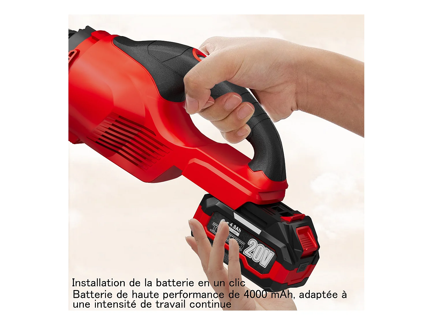 Aspirateur Balai sans Fil Lithium 150W/13KPA, aspirateur Vertical sans Fil avec Batterie au Lithium 4Ah