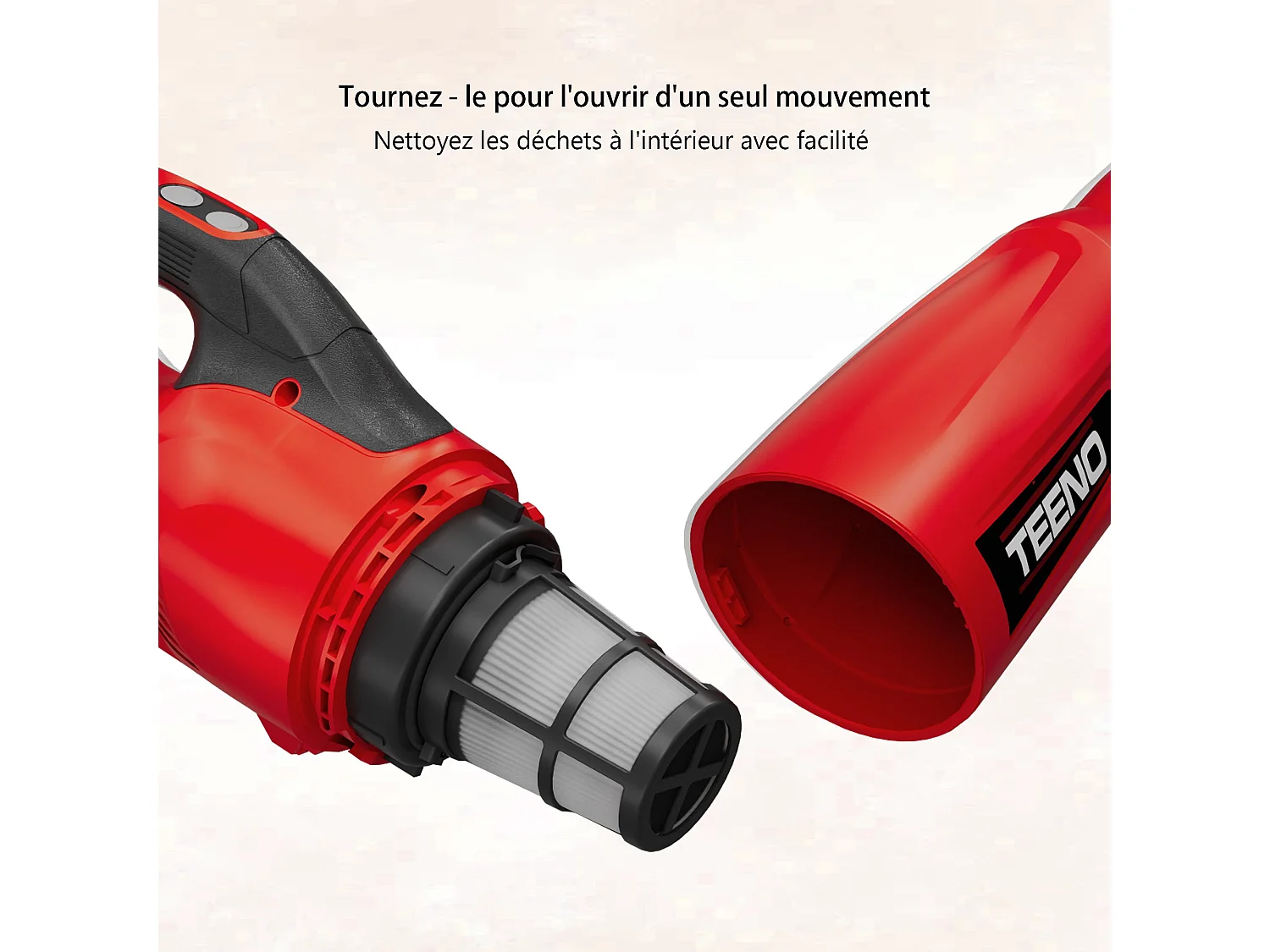 Aspirateur Balai sans Fil Lithium 150W/13KPA, aspirateur Vertical sans Fil avec Batterie au Lithium 4Ah