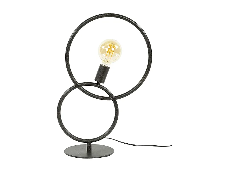 Lampe design noire – 2 anneaux TRIBECA