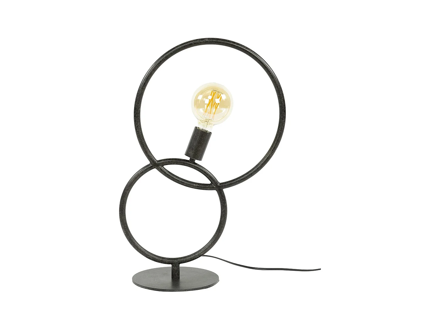 Lampe design noire – 2 anneaux TRIBECA