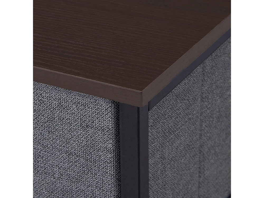 Commode pliante à 7 tiroirs en tissu, fabriquée en tissu non tissé, avec structure métallique, dimensions : 63,5 x 30 x 71 cm, couleur gris foncé.