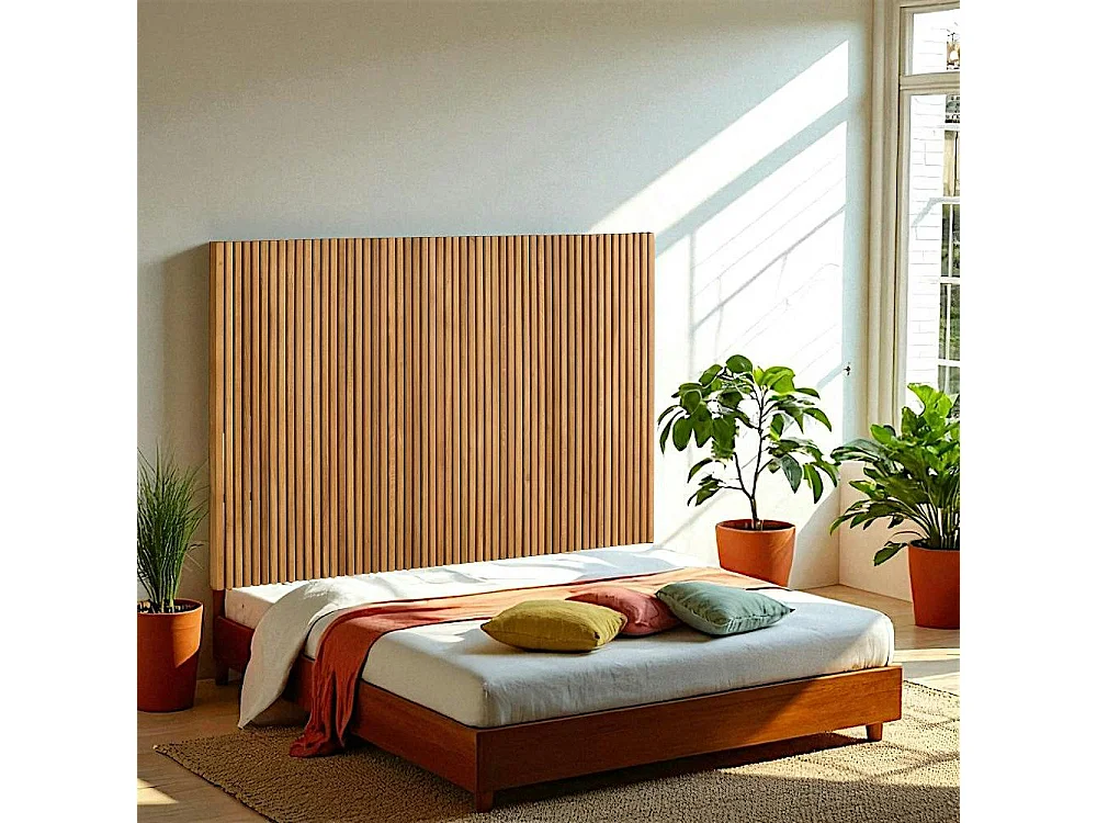 Tête de lit moderne bois – structure baguette, 165 cm IENA