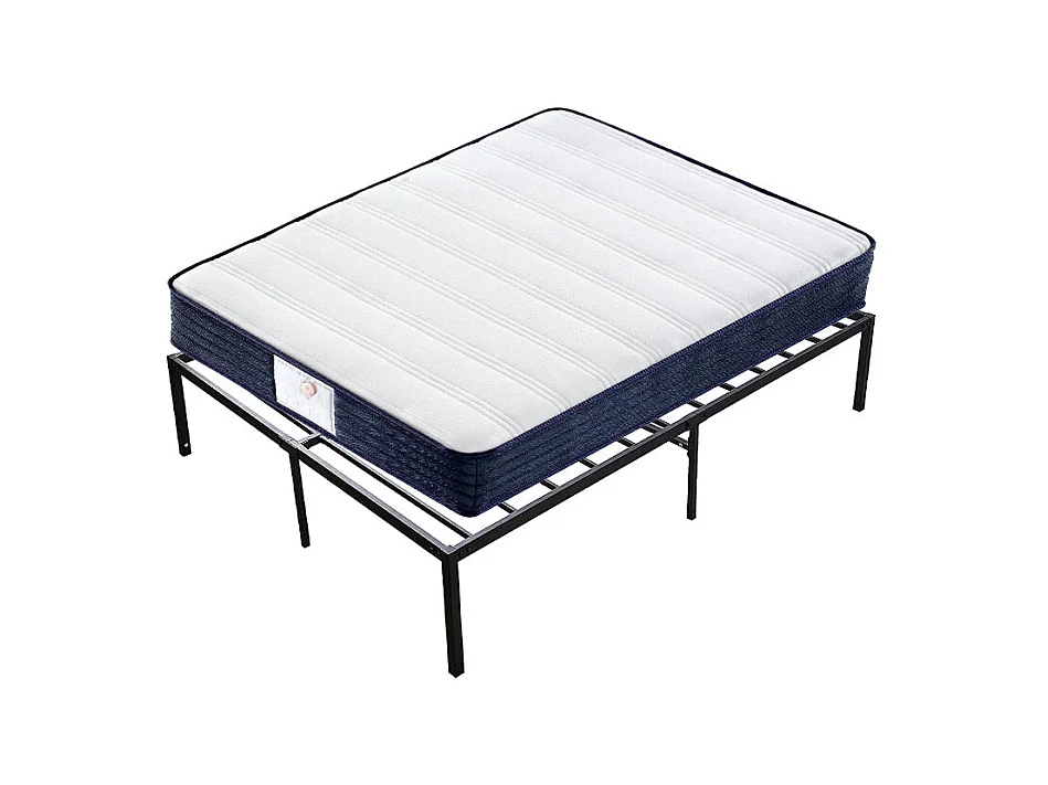 Epaisseur 22 cm matelas à ressorts + cadre de lit en métal 140x190 cm