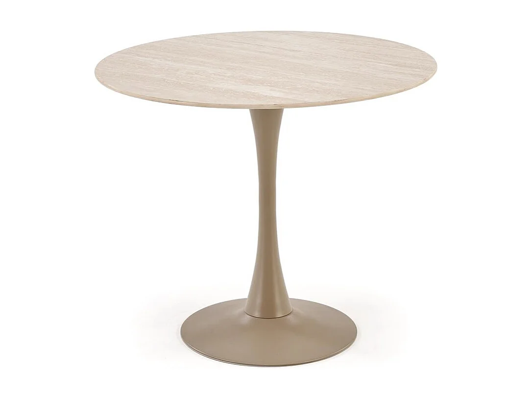 Tavolo da pranzo Tokio (o90x76)/Rotondo/Metallo sinterizzato/Beige