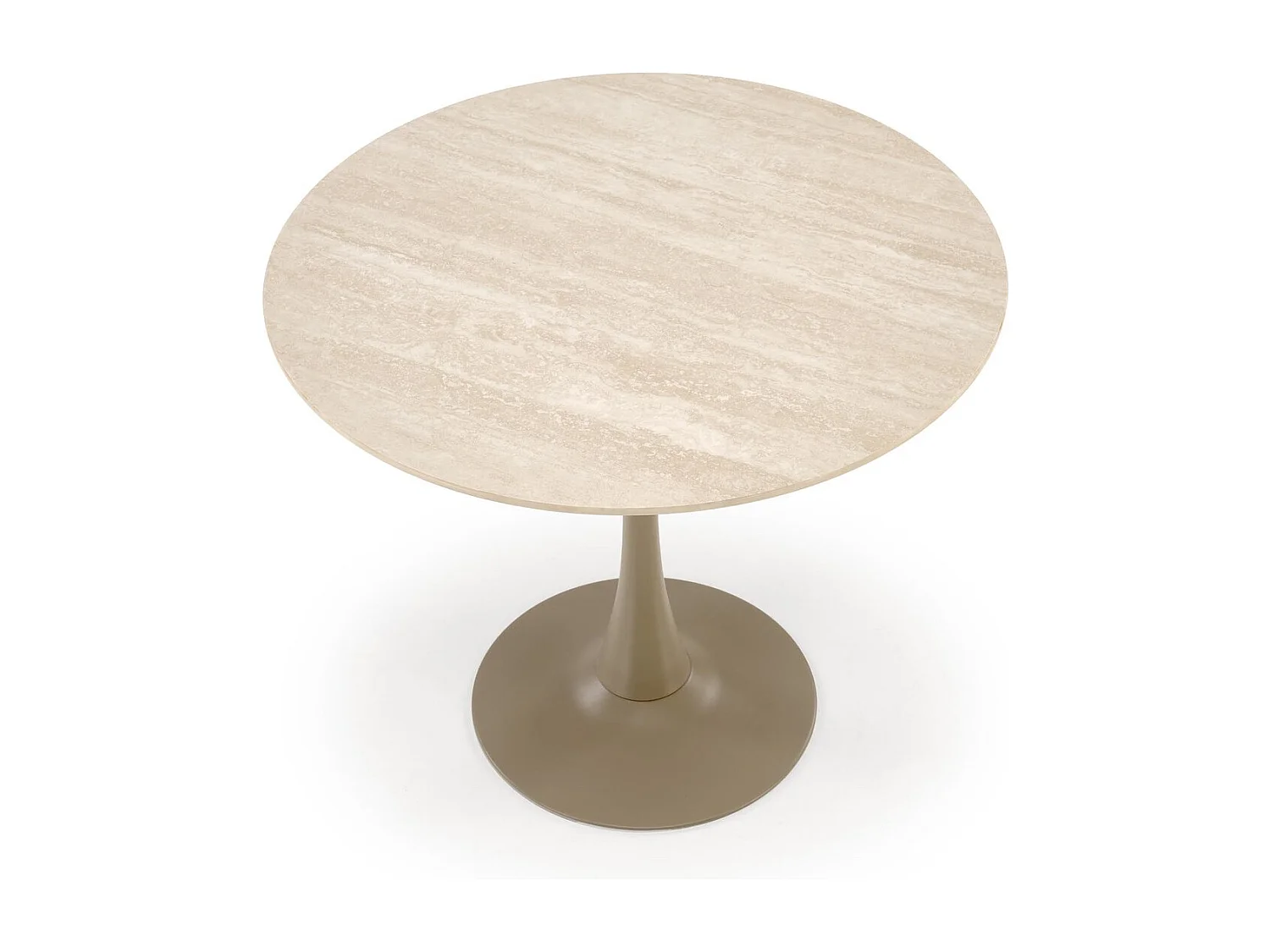 Tavolo da pranzo Tokio (o90x76)/Rotondo/Metallo sinterizzato/Beige