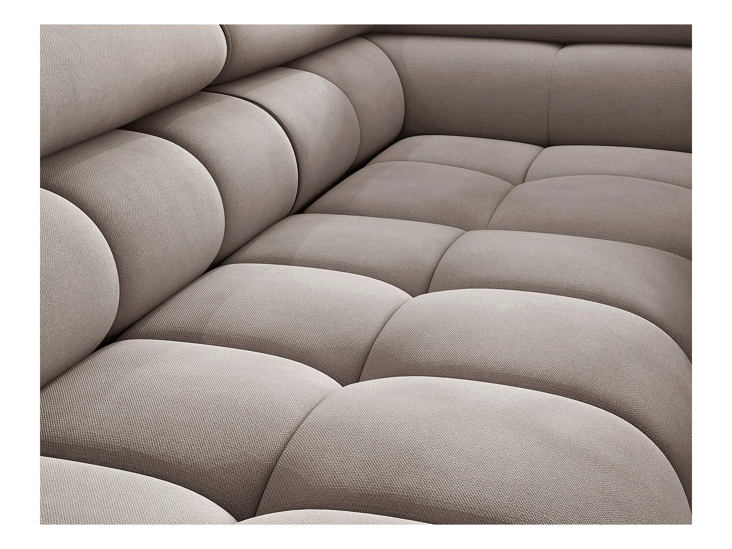 Divano d'angolo Latina R/rivestimento in tessuto/Beige