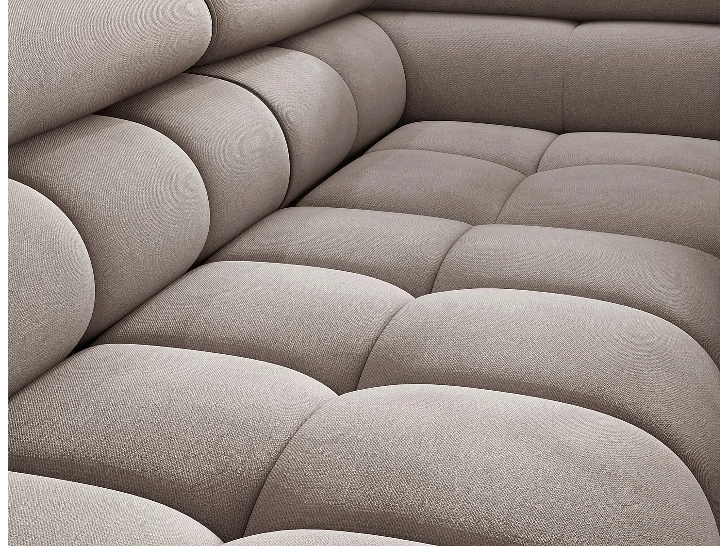 Divano d'angolo Latina R/rivestimento in tessuto/Beige