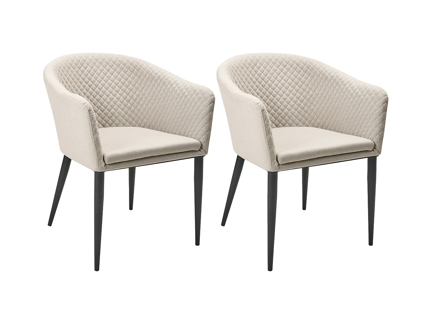 Lot de 2 chaises de jardin TULUNI Tissu Beige