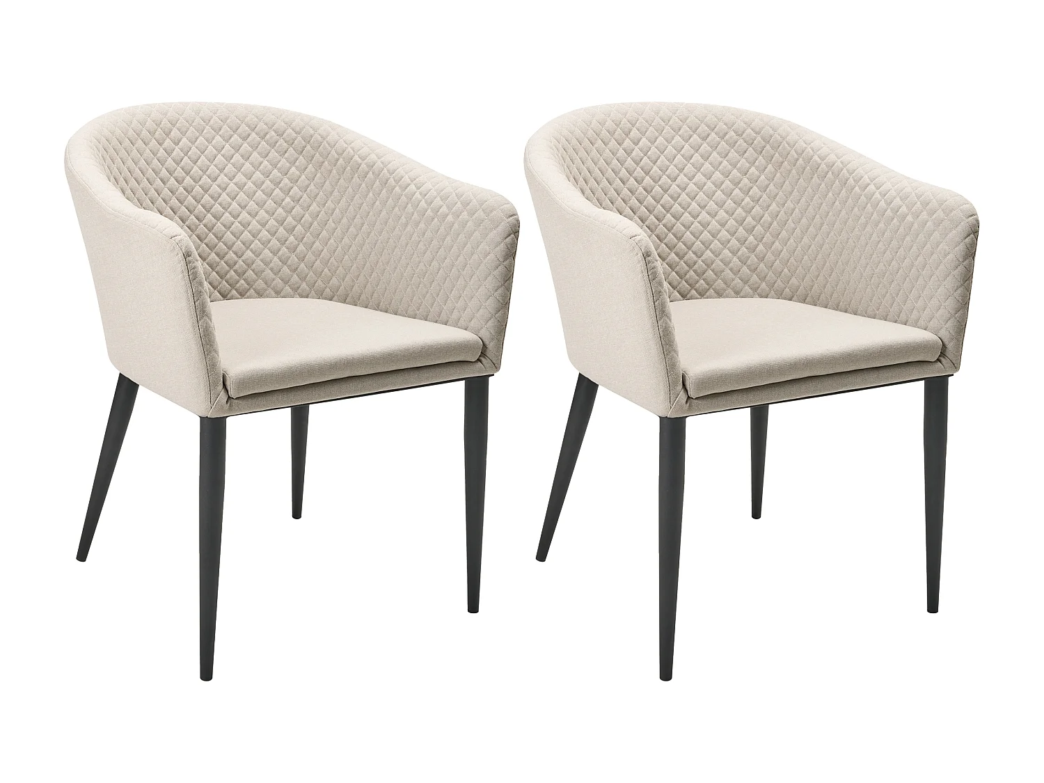 Lot de 2 chaises de jardin TULUNI Tissu Beige