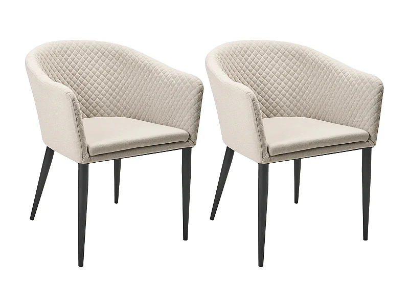 Lot de 2 chaises de jardin TULUNI Tissu Beige