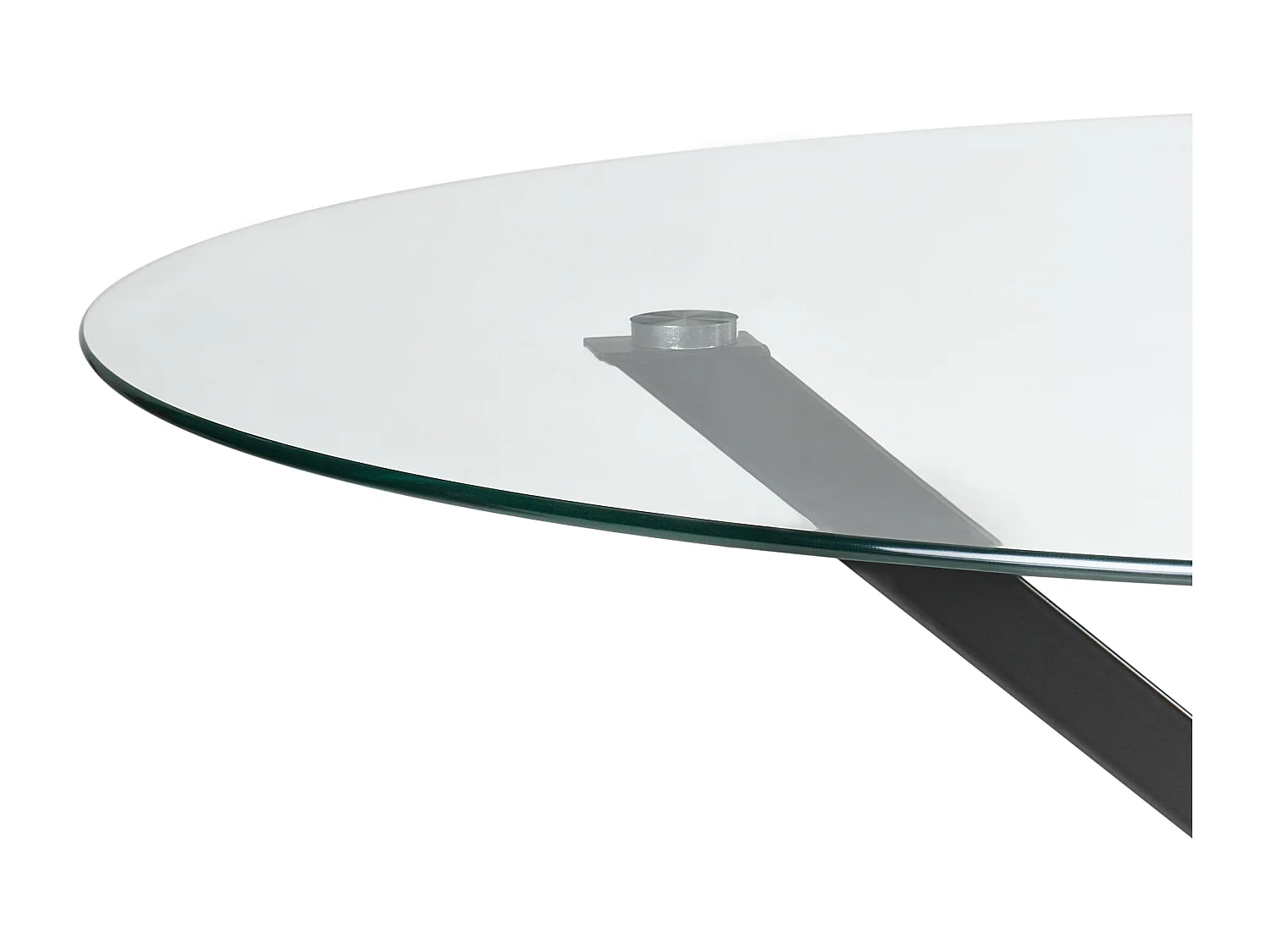 Table de repas MESTON Noir 120 cm 120 cm Verre de sécurité