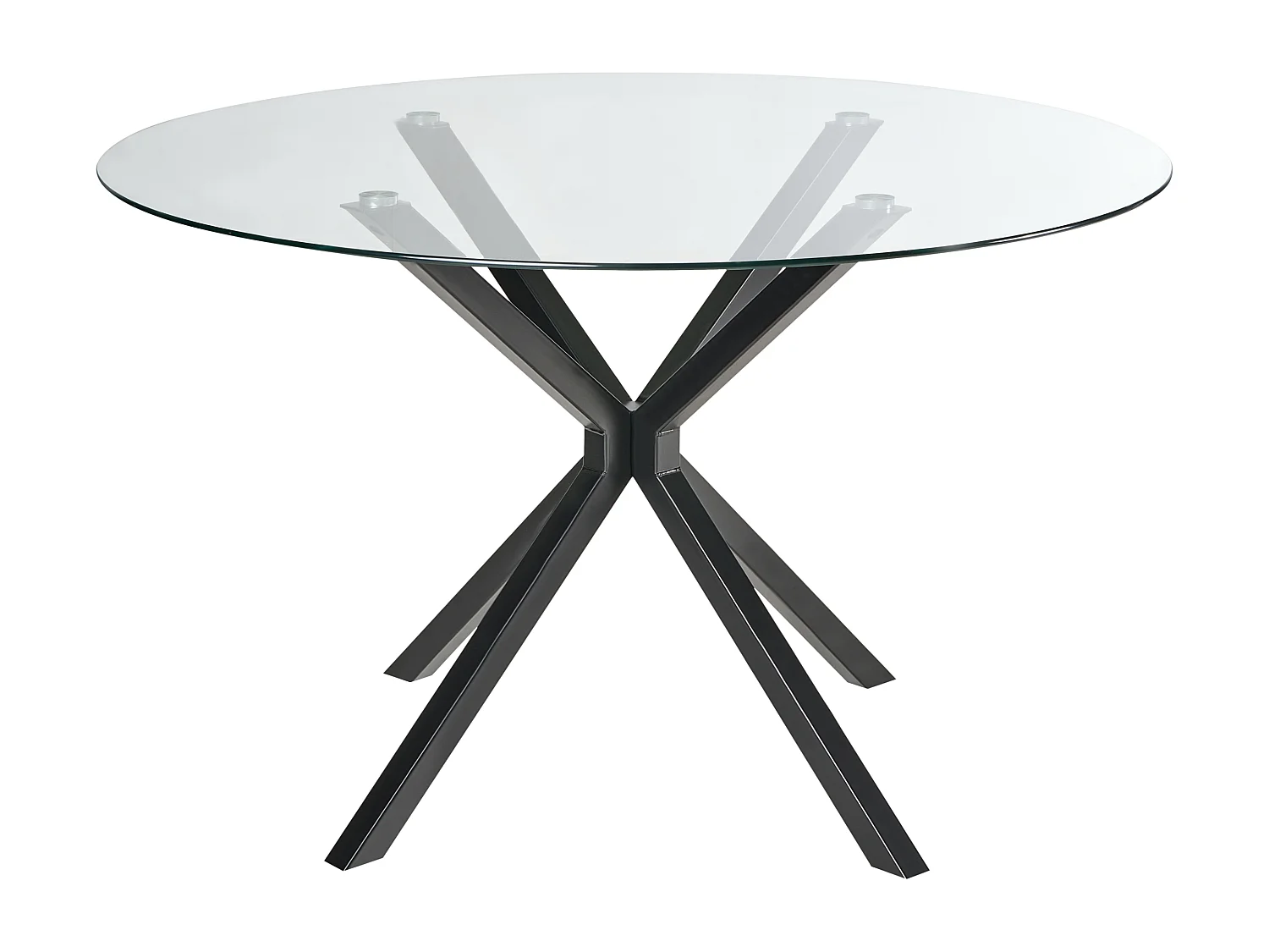 Table de repas MESTON Noir 120 cm Verre de sécurité 120 cm