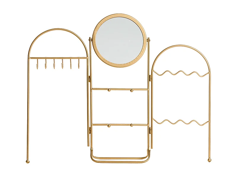Porte-bijoux avec miroir PIROU Doré