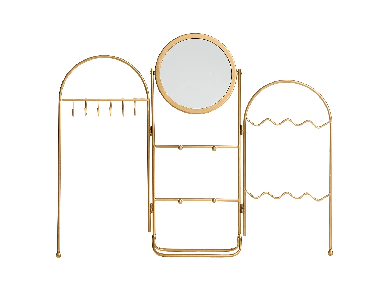 Porte-bijoux avec miroir PIROU Doré