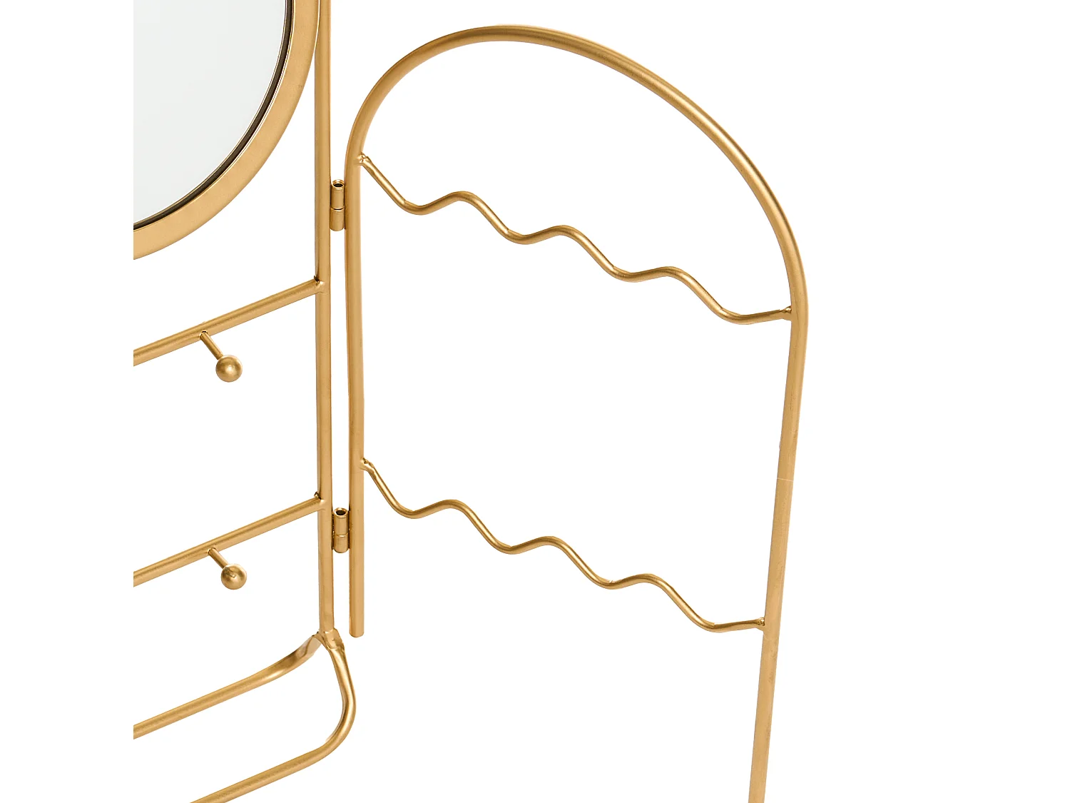 Porte-bijoux avec miroir PIROU Doré