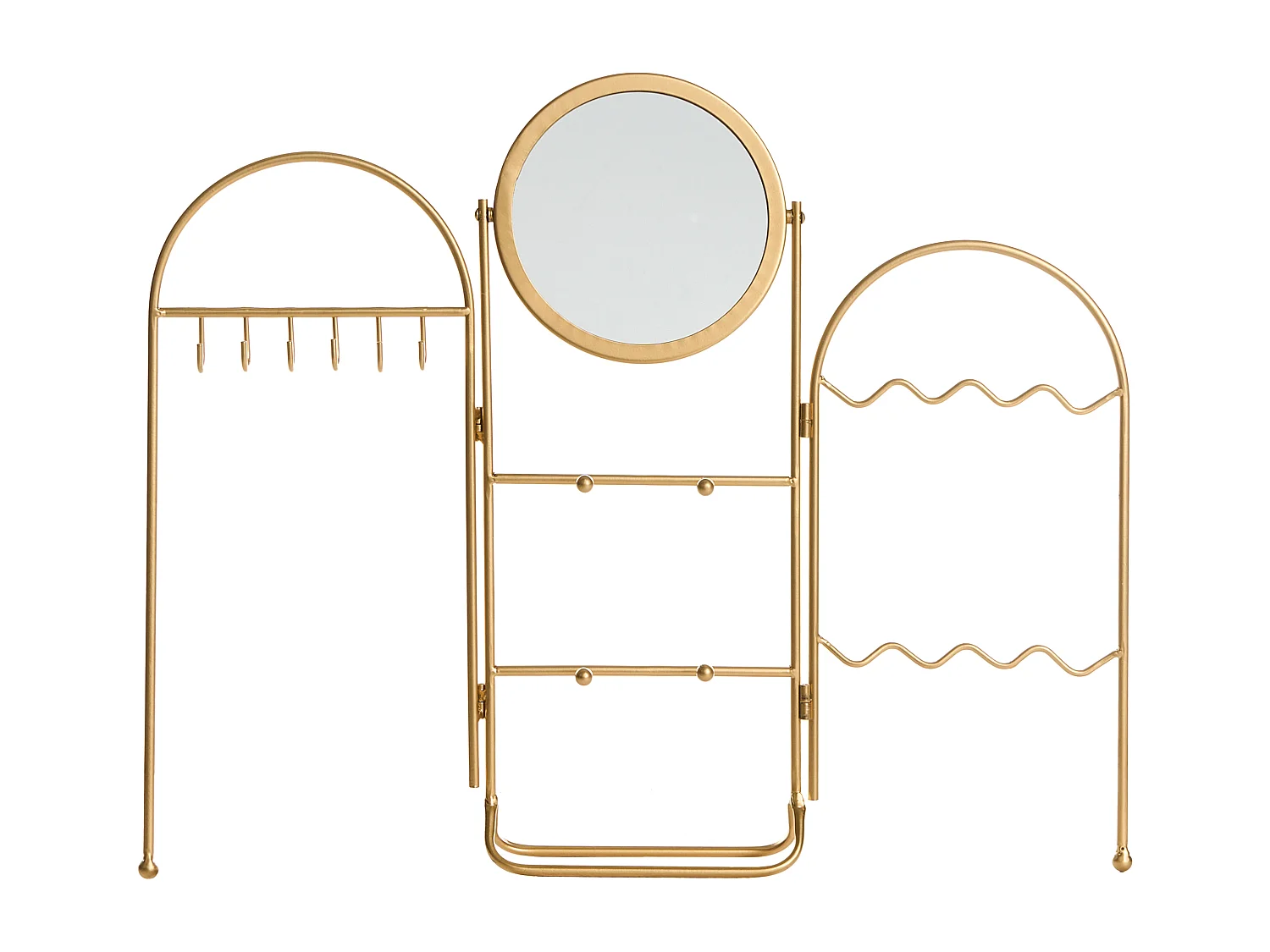 Porte-bijoux avec miroir PIROU Doré