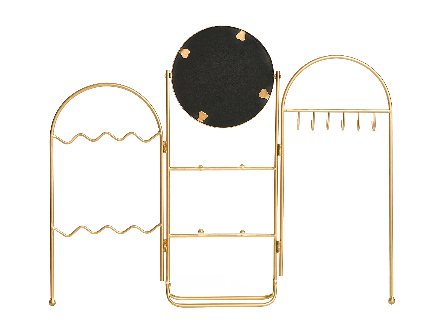 Porte-bijoux avec miroir PIROU Doré