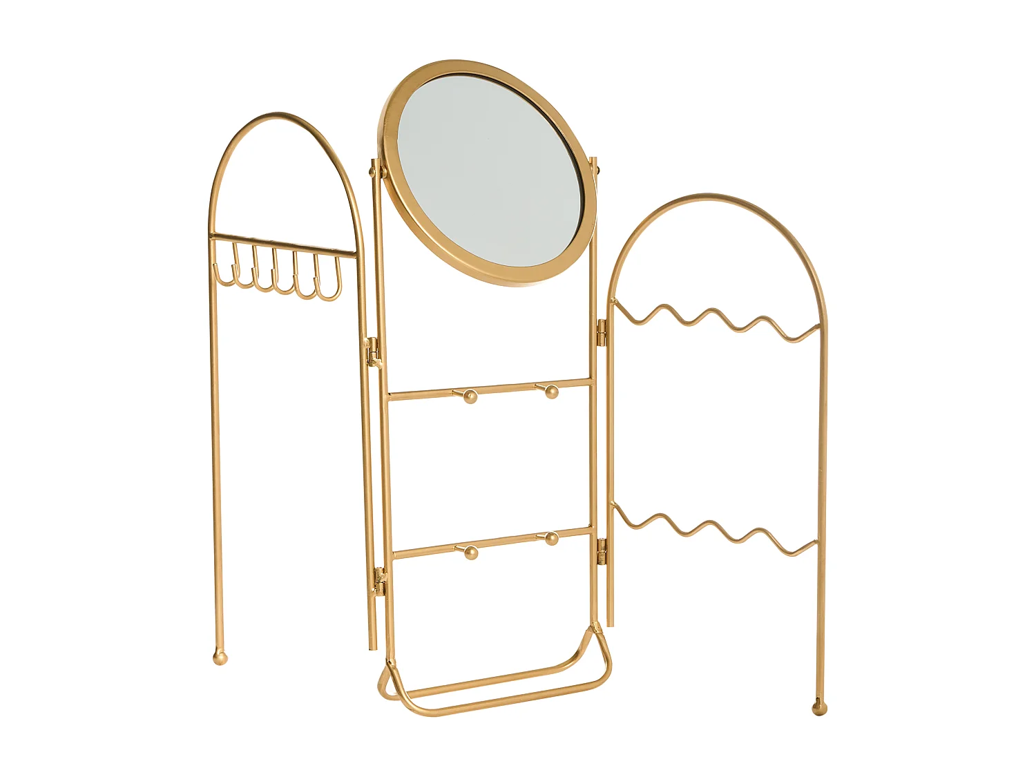 Porte-bijoux avec miroir PIROU Doré