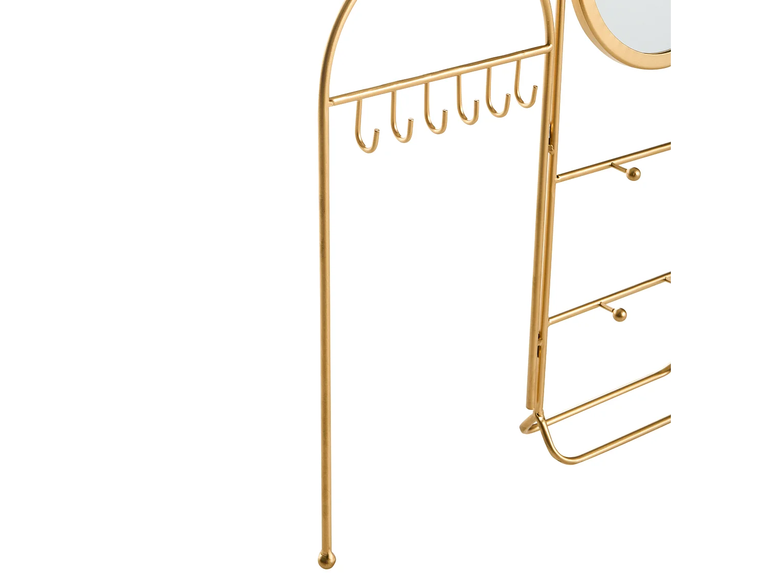 Porte-bijoux avec miroir PIROU Doré