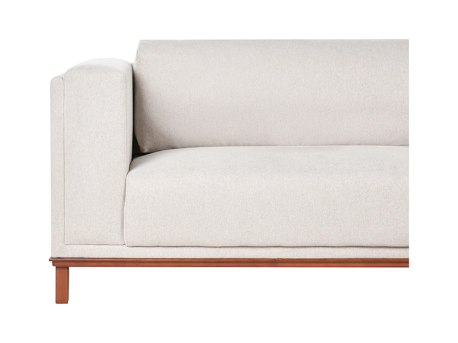 Canapé d'angle 4 places VENG Tissu Beige clair Côté droite