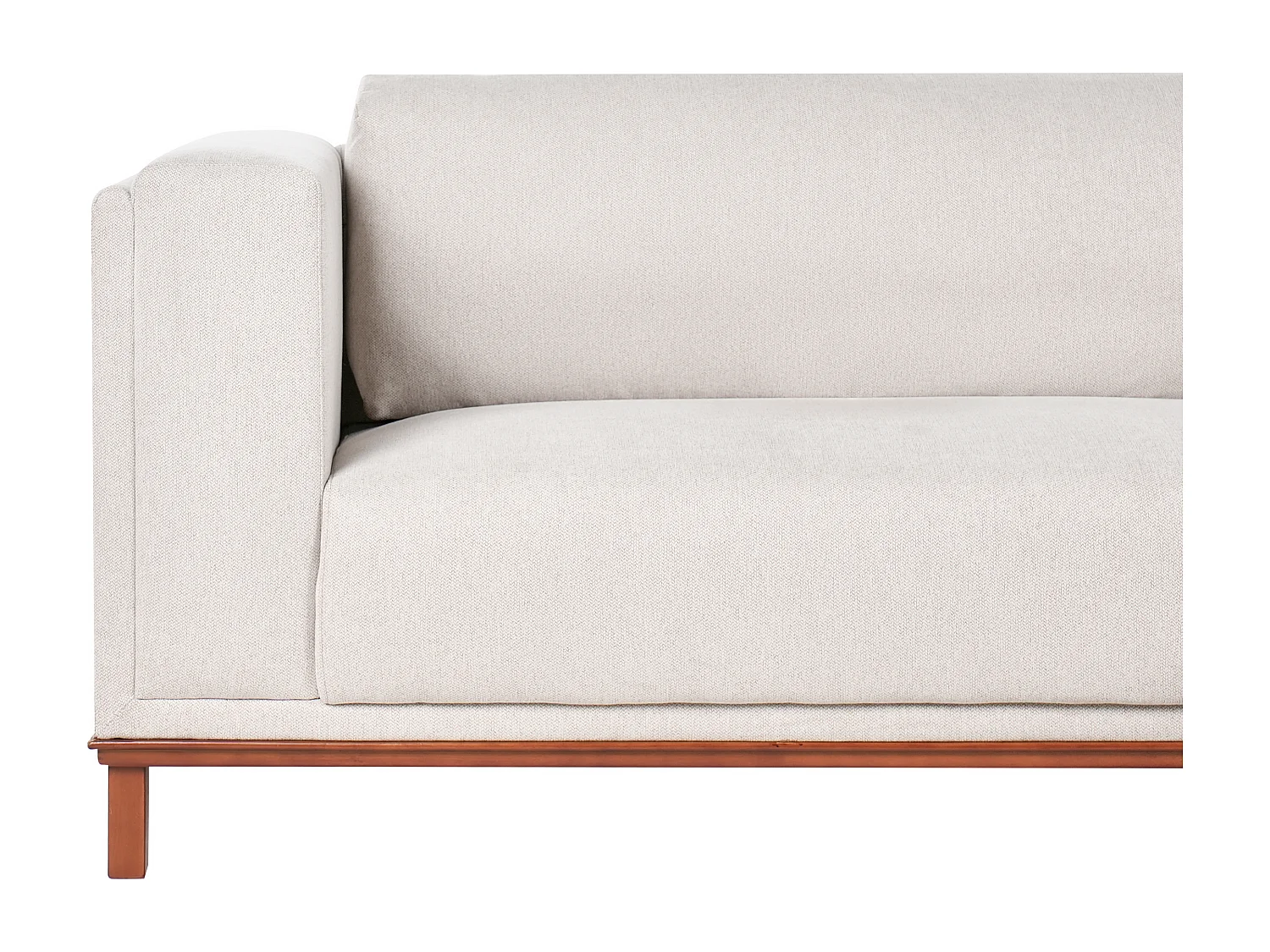 Canapé d'angle 4 places VENG Tissu Beige clair Côté gauche