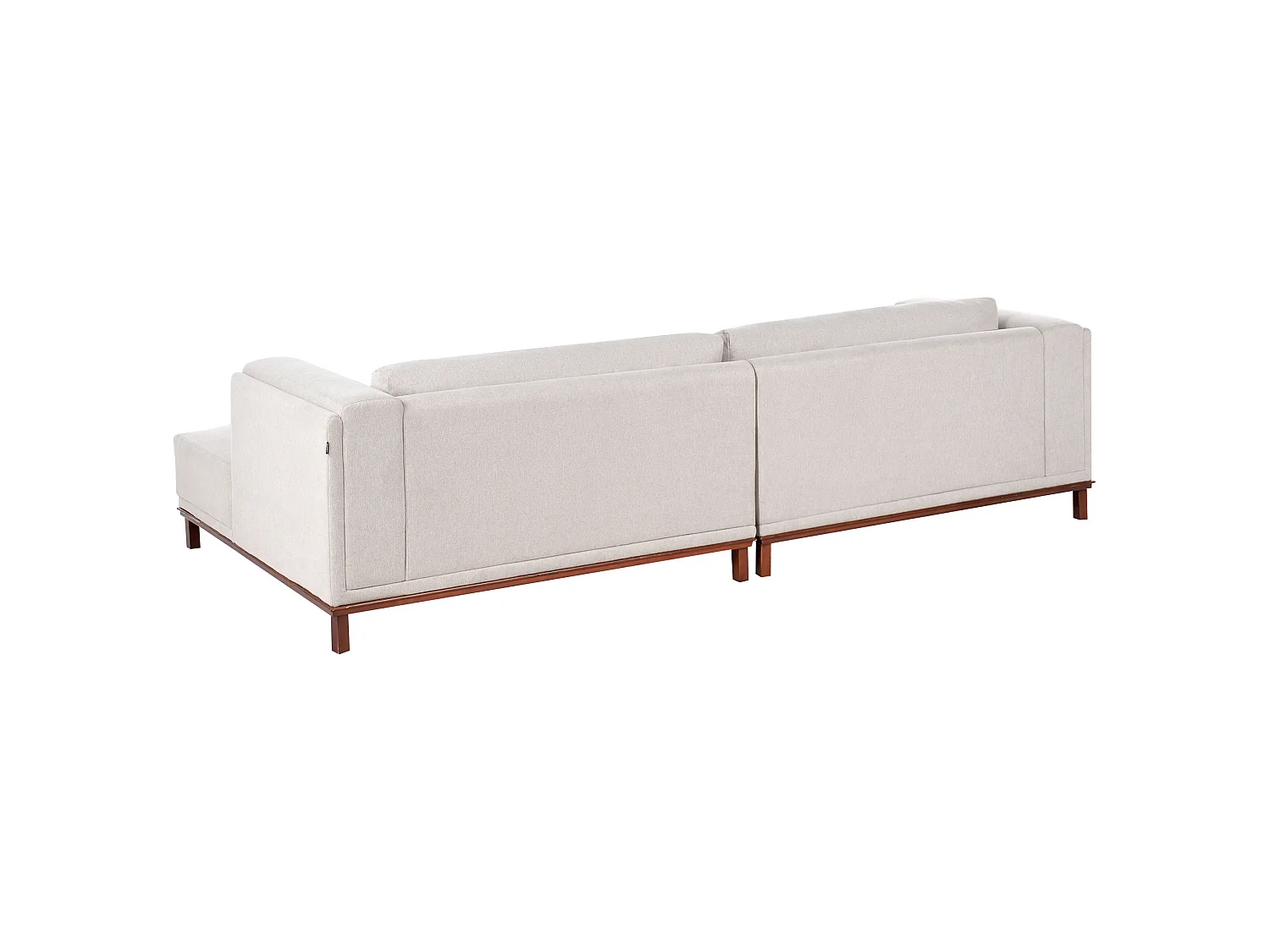 Canapé d'angle 4 places en coton beige VENG