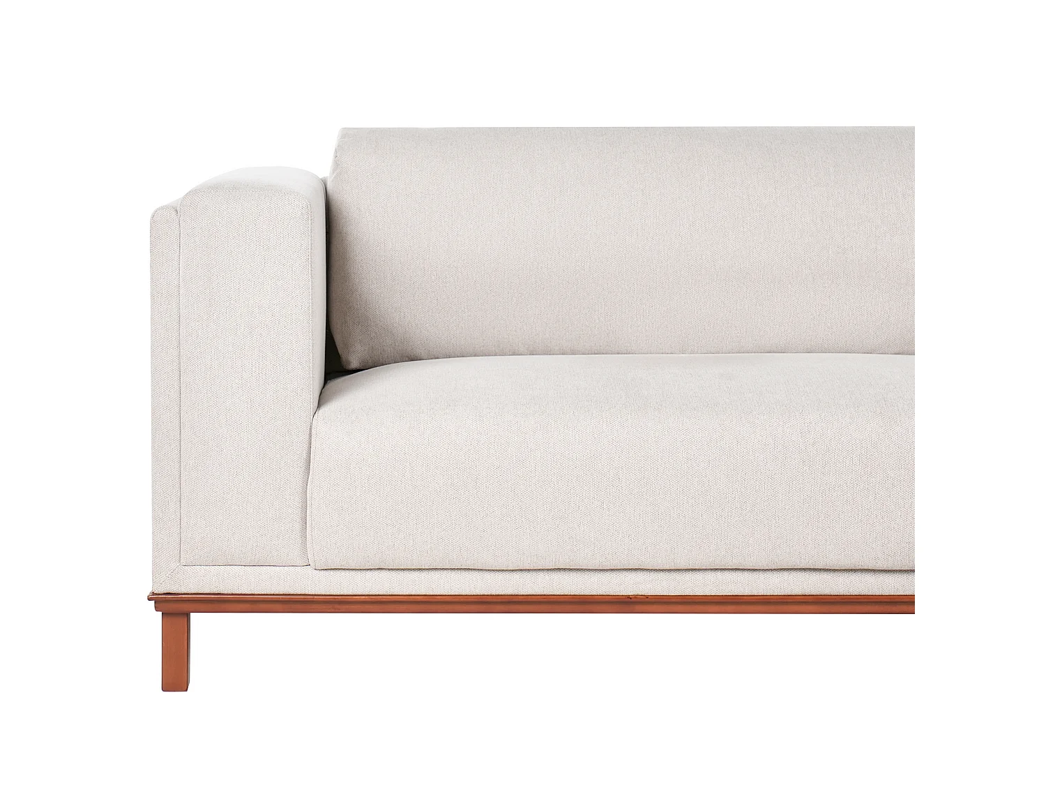 Canapé d'angle 4 places en coton beige VENG