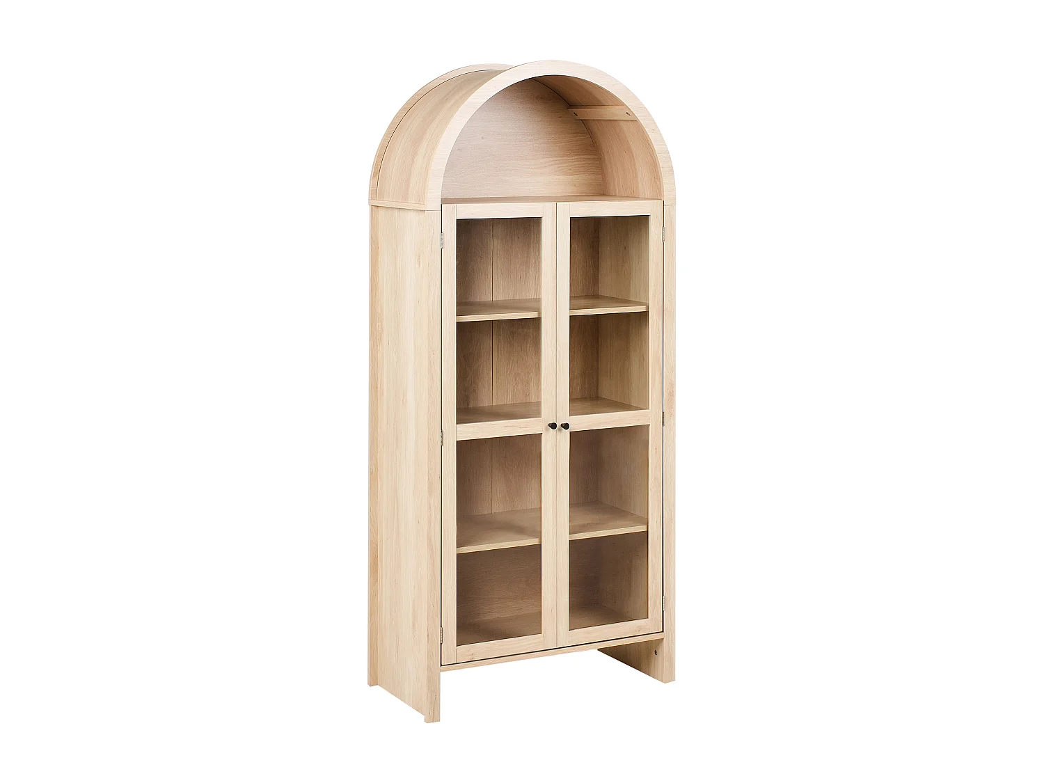 Glass Display Cabinet GLENWOOD 79 cm Light Brown