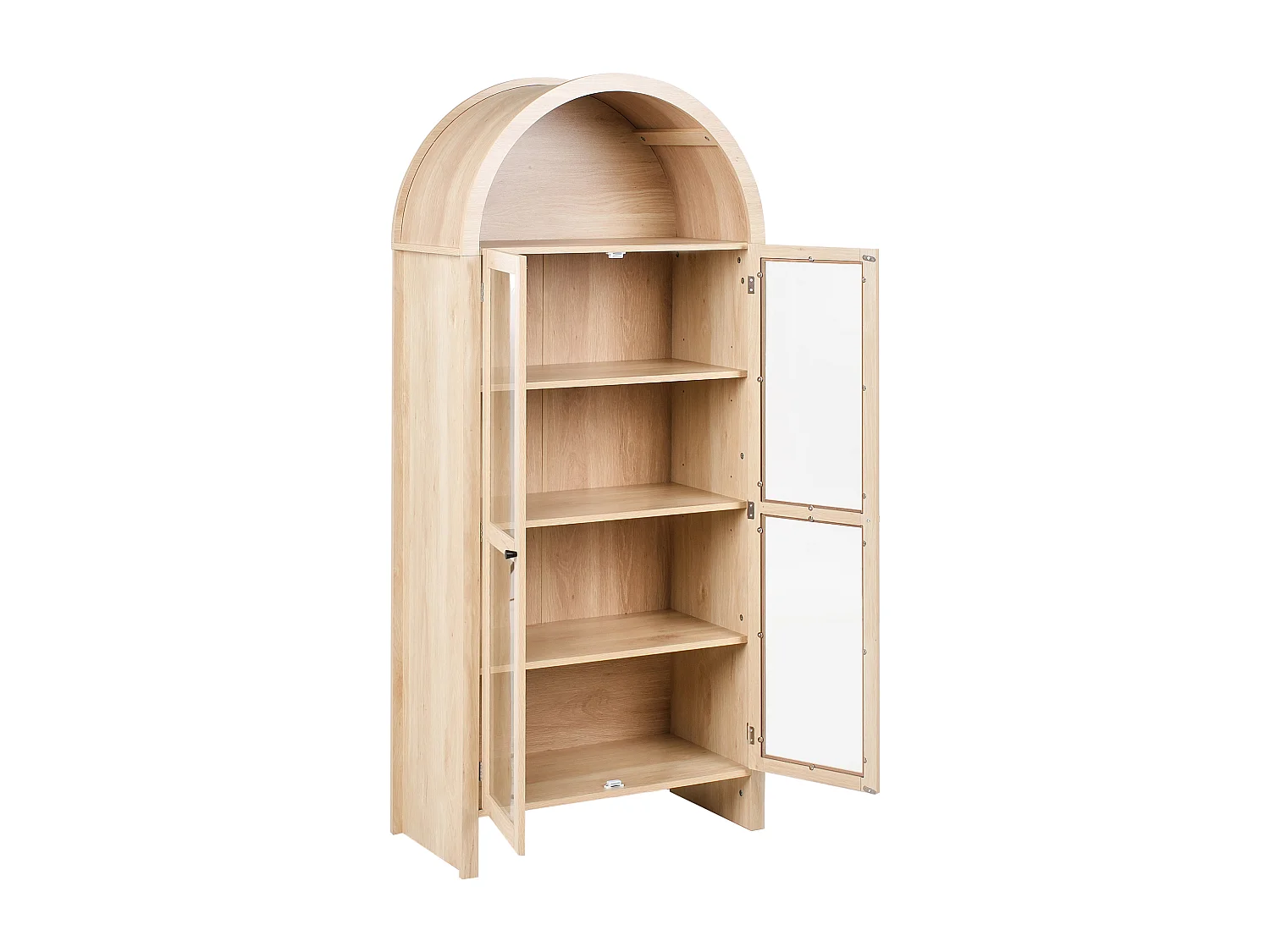 Glass Display Cabinet GLENWOOD 79 cm Light Brown