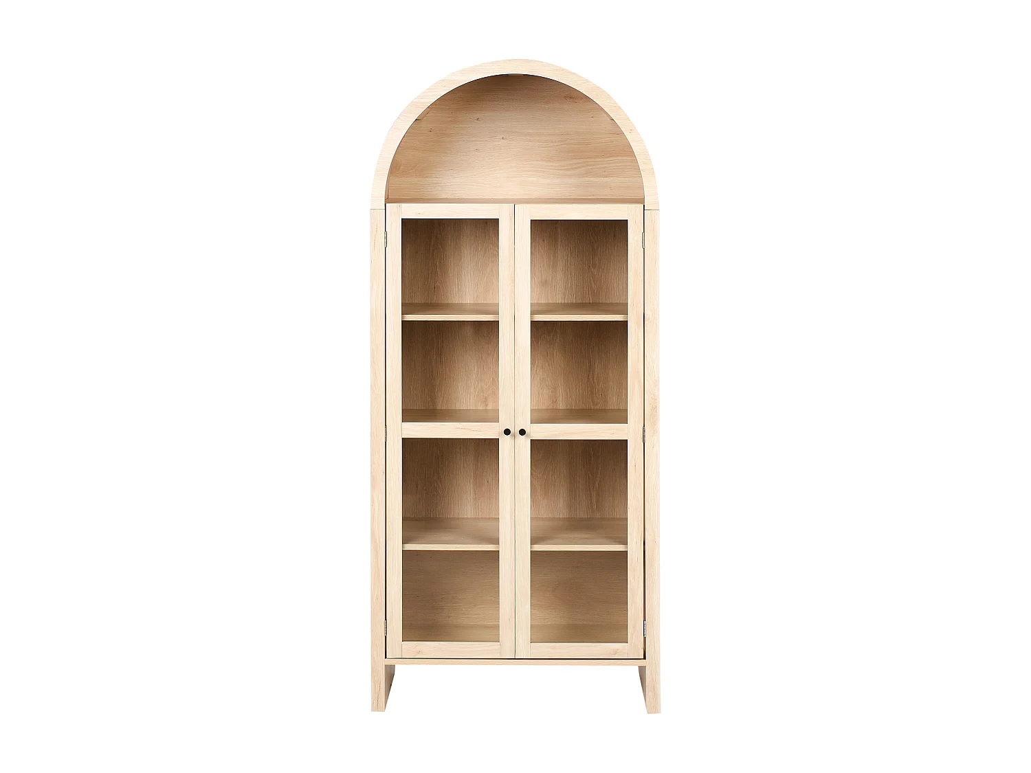 Glass Display Cabinet GLENWOOD 79 cm Light Brown