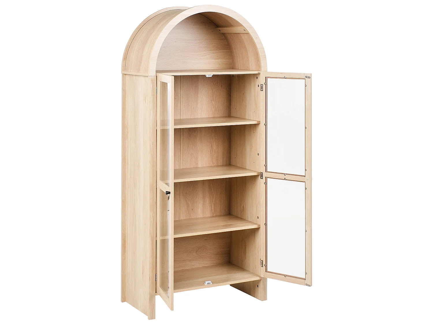 Glass Display Cabinet GLENWOOD 79 cm Light Brown