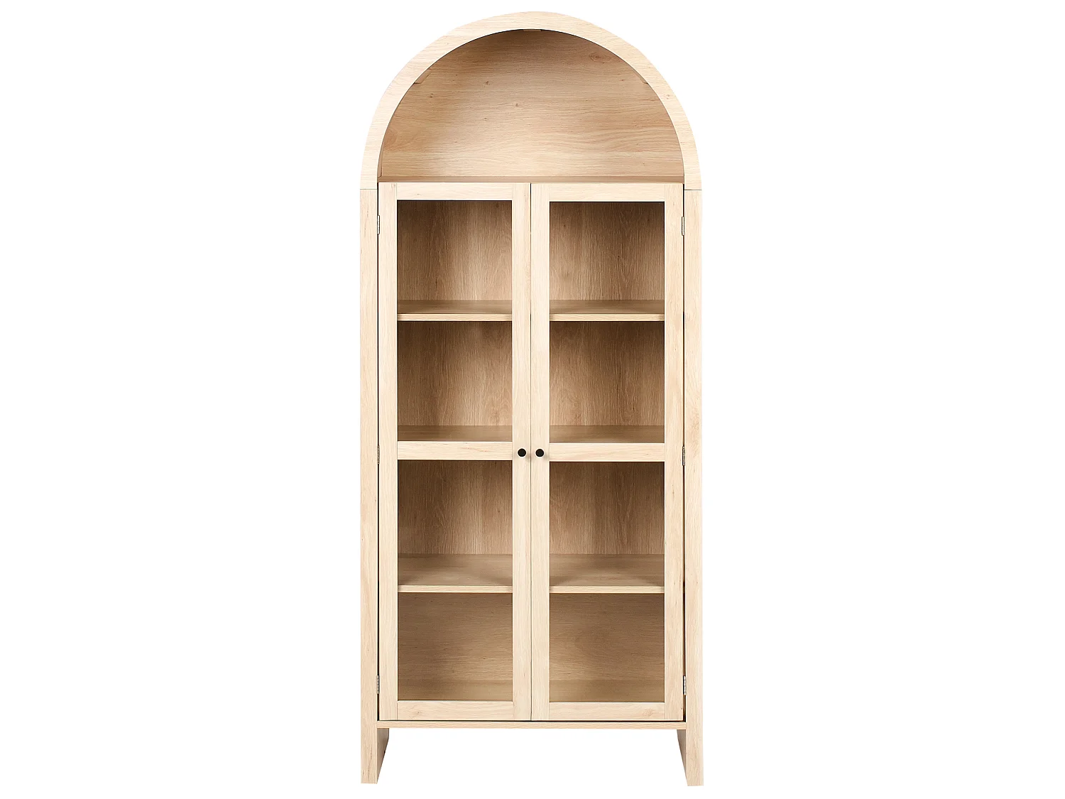 Glass Display Cabinet GLENWOOD 79 cm Light Brown