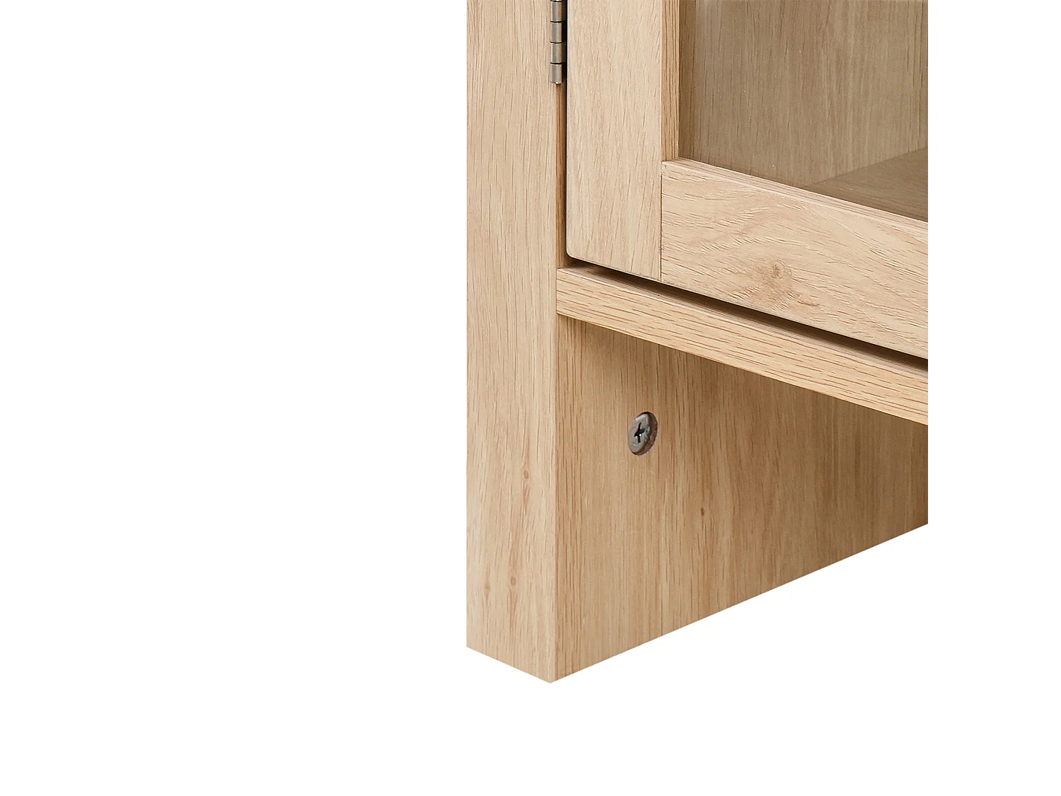 Glass Display Cabinet GLENWOOD 79 cm Light Brown