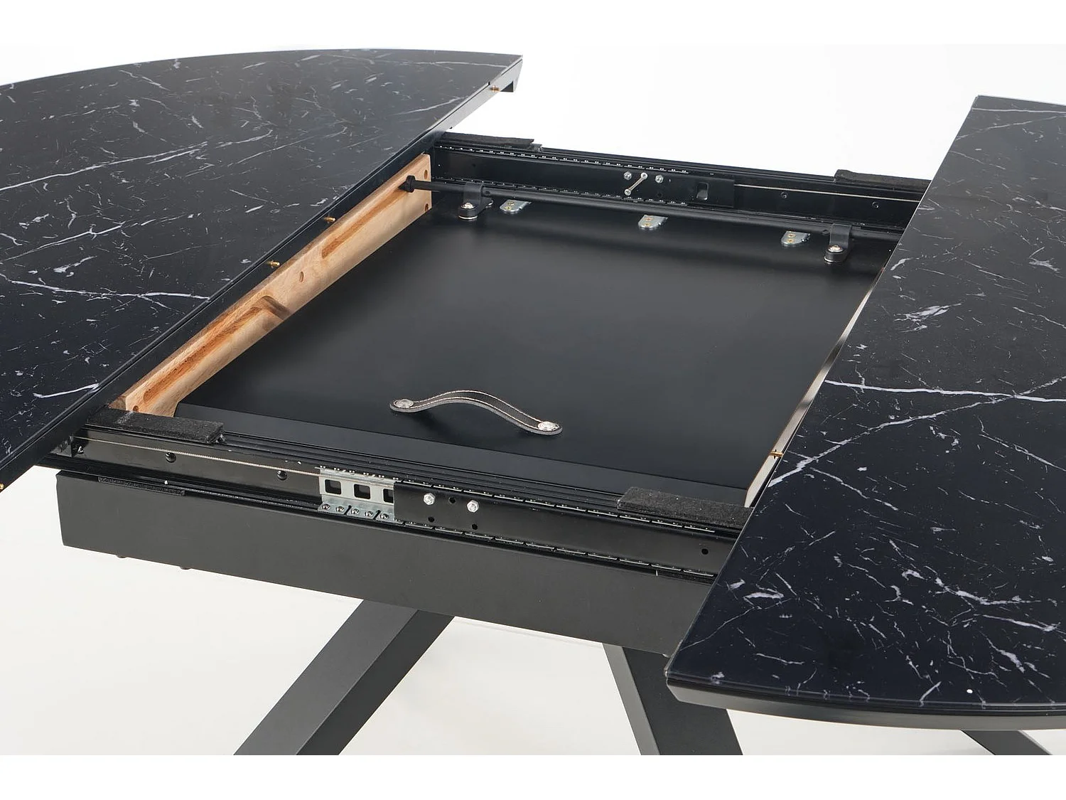 Esstisch Vertigo (130x130-180)/Schwarz